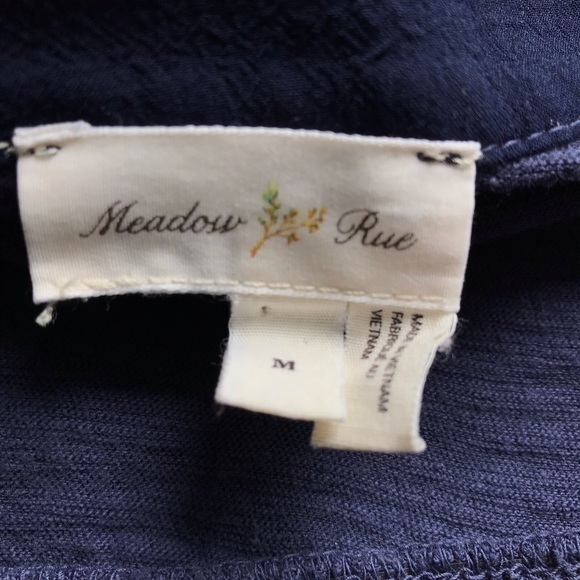 Anthropologie‎ Meadow Rue Navy Blue Amira Tunic Button Bib Medium - Picture 4 of 13